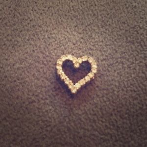 Diamond and gold heart pendant